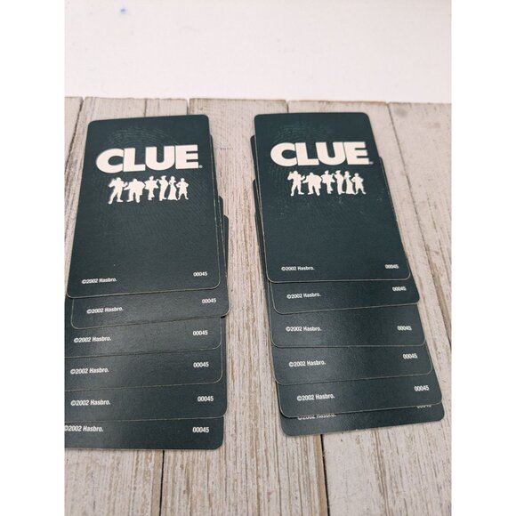 2002 Clue Board Game Replacement Parts Cards Weapons Suspects Rooms - Picture 8 of 9